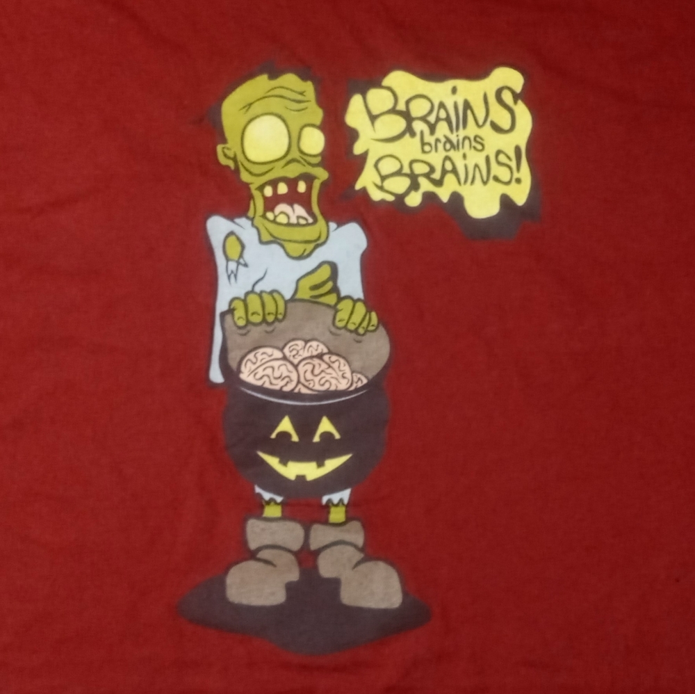 Frankenstein Monster Brains t shirt Halloween scary fun funny zombies vampire